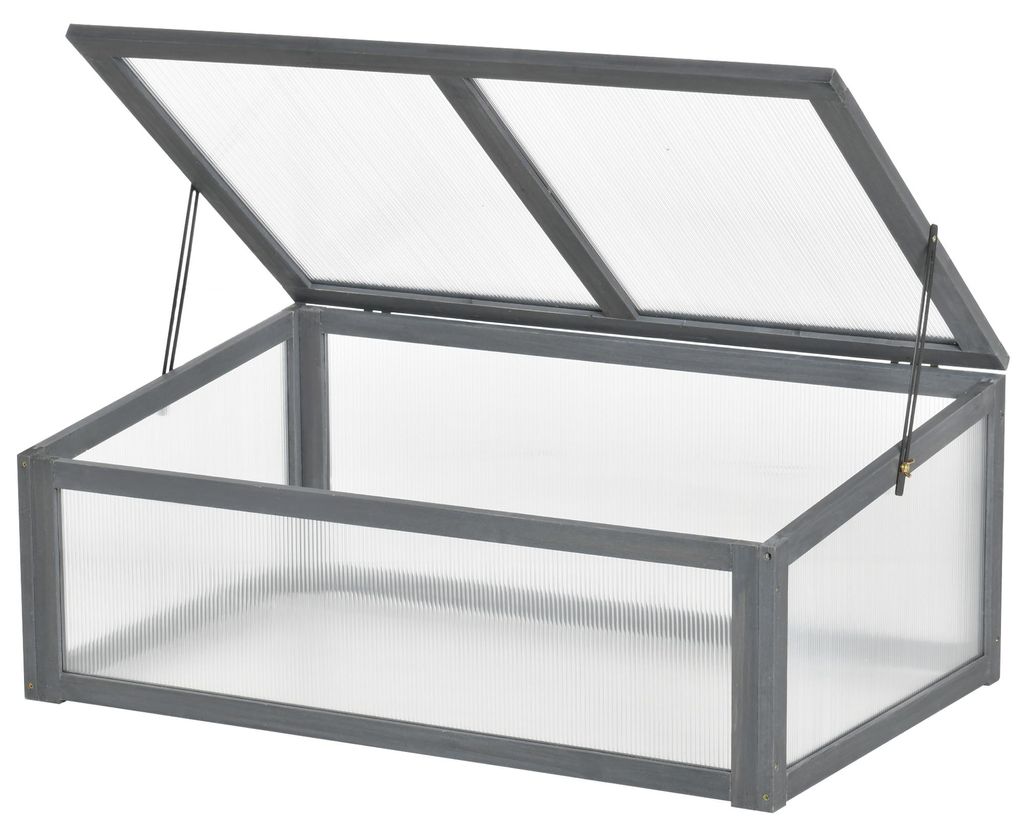Outsunny Châssis de culture en bois, mini-serre 100 x 65 x Image du produit 