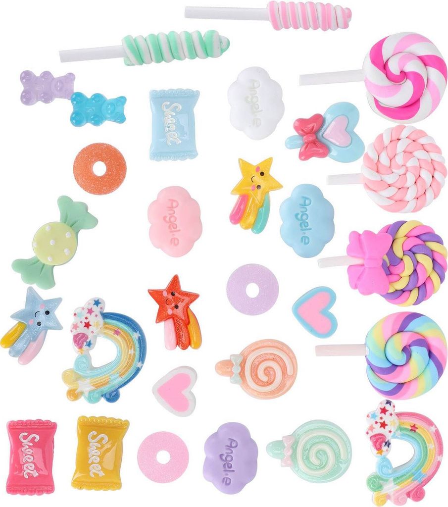 Yuecoom 29PCS Ornements De Bonbons Simulation - Décoration Plastique Pour Bricolage, Mariage & Coque Téléphone