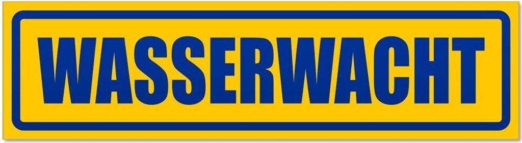 Kiwistar - Autoaufkleber - Blau - 30 x 8 cm - Wasserwacht invertiert - Hinweis Aufkleber Sticker für Auto, Kfz, Fahrrad, PKW, LKW