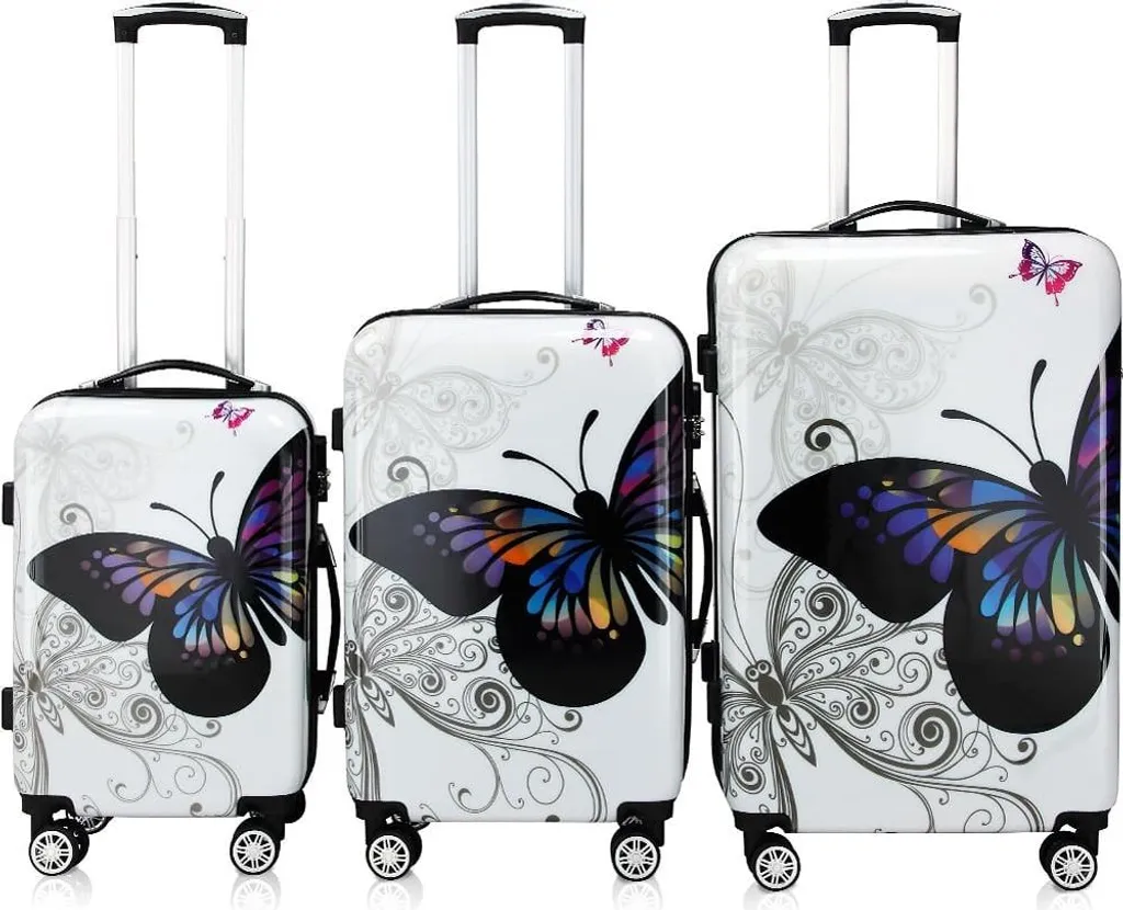 Valises rigides pour vacances ensemble de 3 tailles spéciales avion
