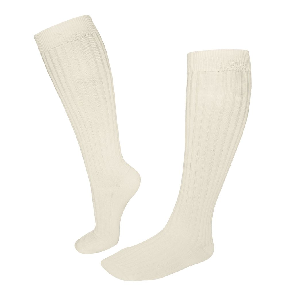Damen Kniestrümpfe aus Baumwolle Rippe Latte Größe 35-38 Produktbild 