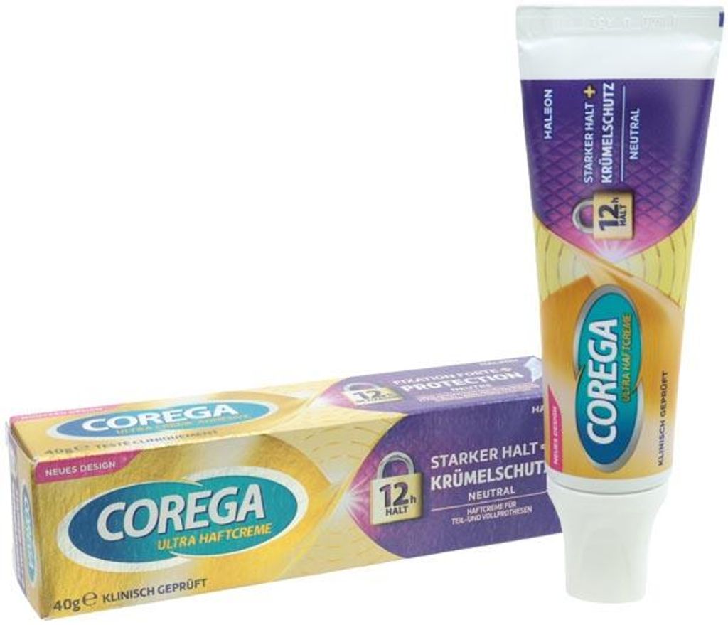 Corega ultra crème adhésive forte tenue+anti-miettes 40 g Image du produit 