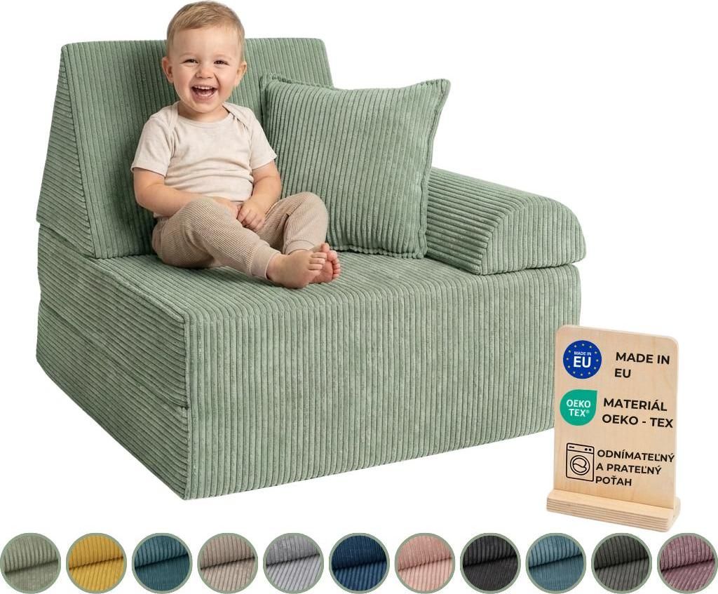 Pillows24 – Hracia pohovka pre deti z manšestru | Detské Obrázok produktu 