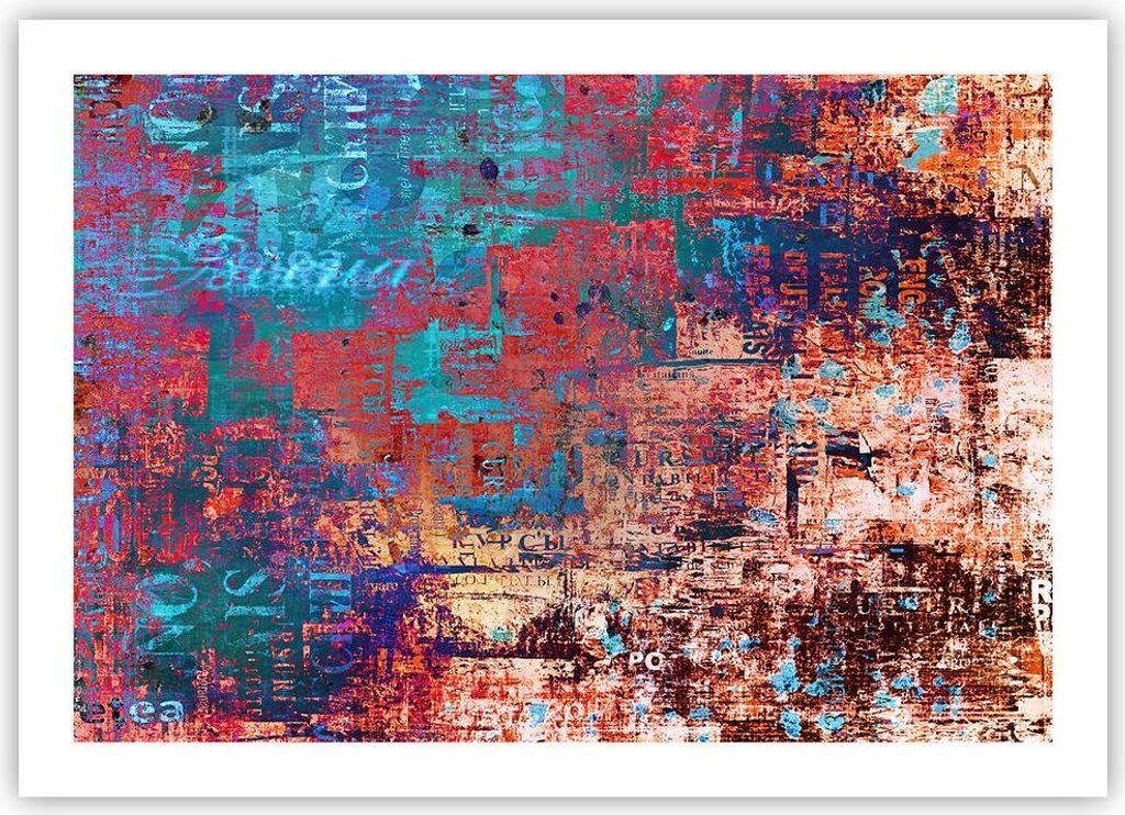 Poster - Poster ohne Rahmen - Graffiti modern - 70x50 cm - Wand Bild - Wanddeko - Wandbilder - Kunstposter - Wandposter - Bilder - Kunstdruck - Wan...