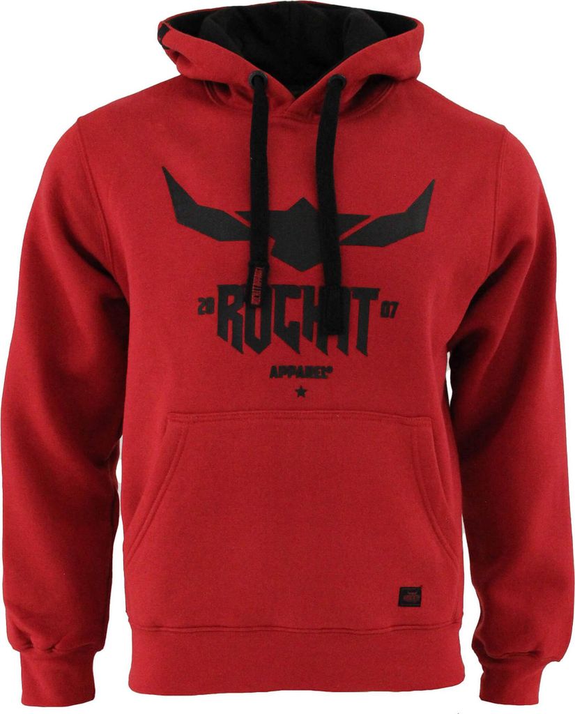 ROCK-IT Apparel Kapuzenpullover für Herren – Robuster Hoodie mit Druck Rot XXL