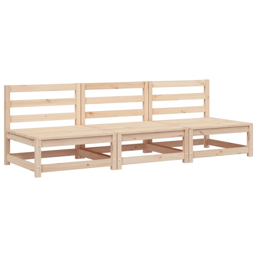 vidaXL Gartensofas ohne Armlehnen 3 Stk. 70x70x67 cm Produktbild 