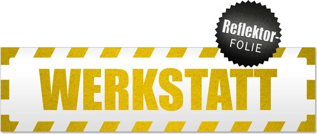 Werkstatt gestreift Magnetschild Schild magnetisch