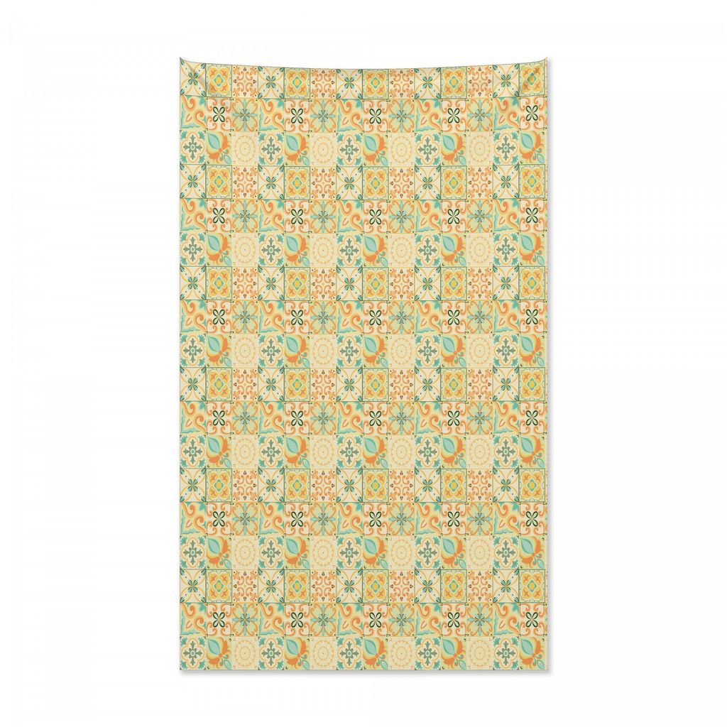 Abakuhaus marokkanisch Wandteppich und Tagesdecke, Italienische Retro-Stil aus Weiches Mikrofaser Stoff Kein Verblassen Klare Farben Waschbar, 140 ...