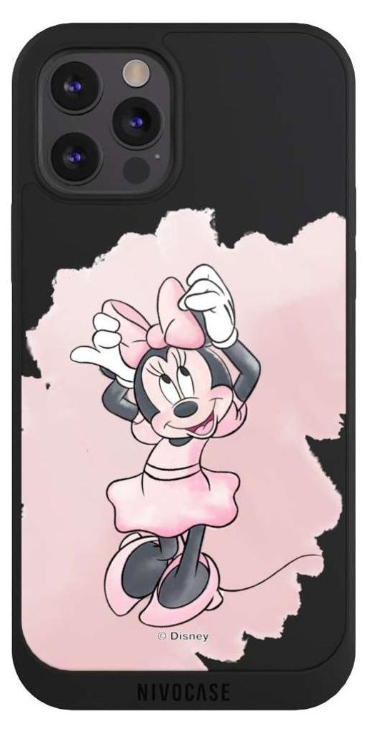 NIVOCASE Handyhülle für Apple iPhone 12 Pro Hülle NIVOpure Case Schwarz Disney Motiv ohne Hintergrund