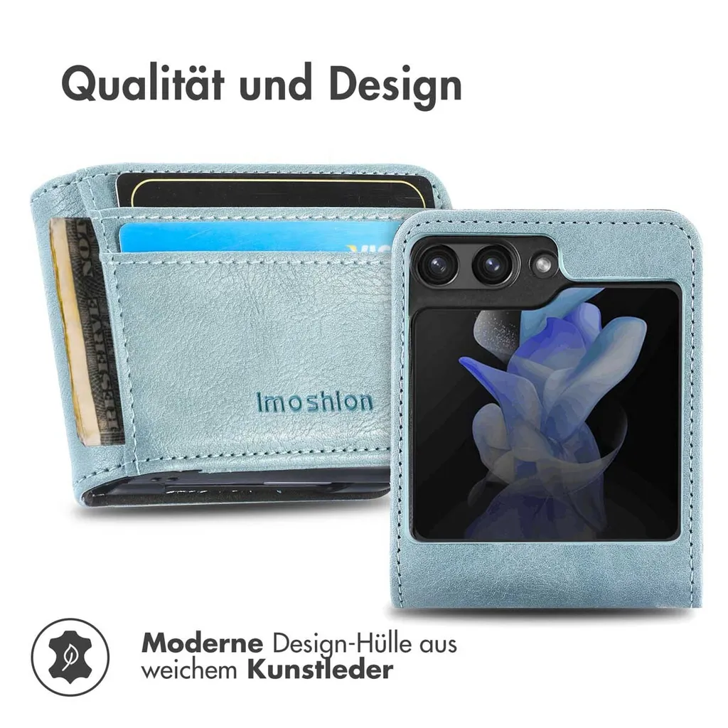 imoshion Custodia a libro Samsung Galaxy Z Flip 5 - Azzurro - 2