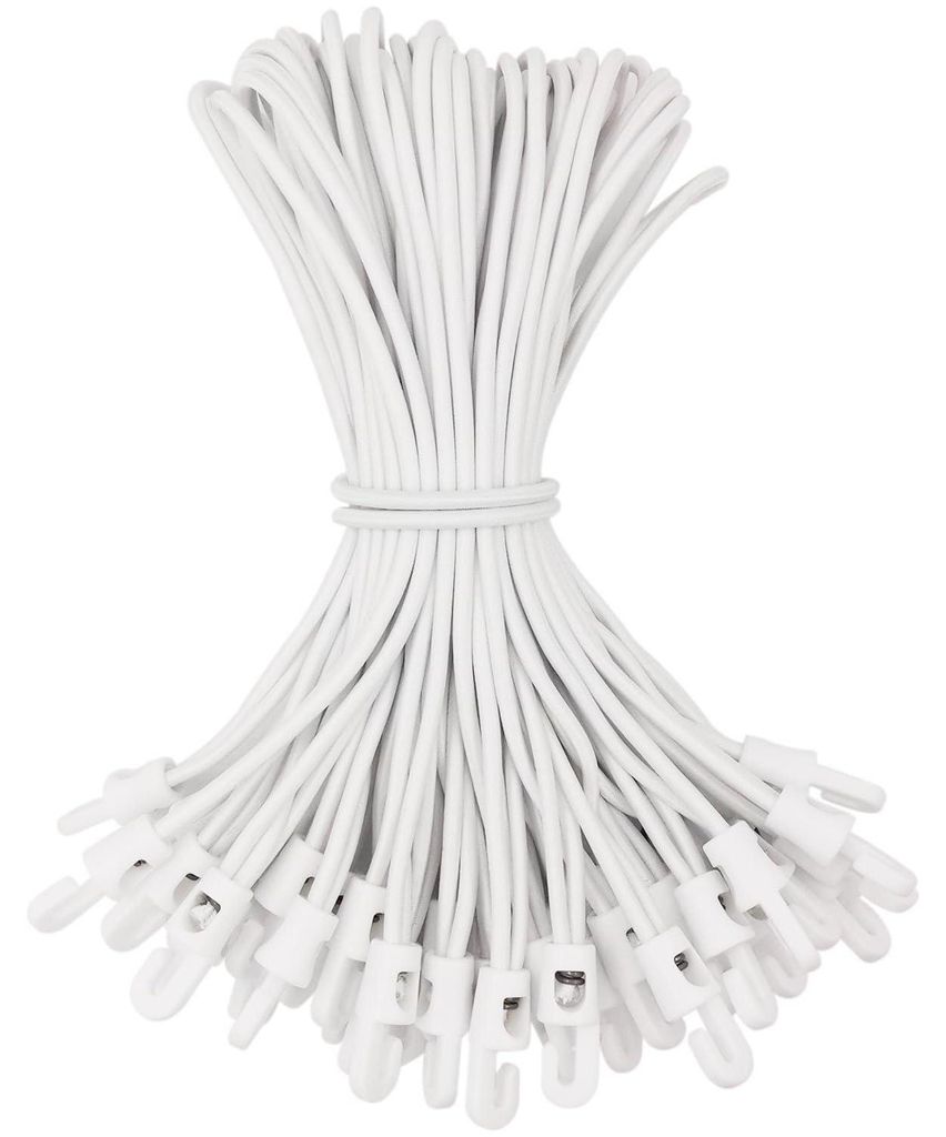 Spanngummis mit Haken 50 Stück - Expander 25 cm Weiß Produktbild 