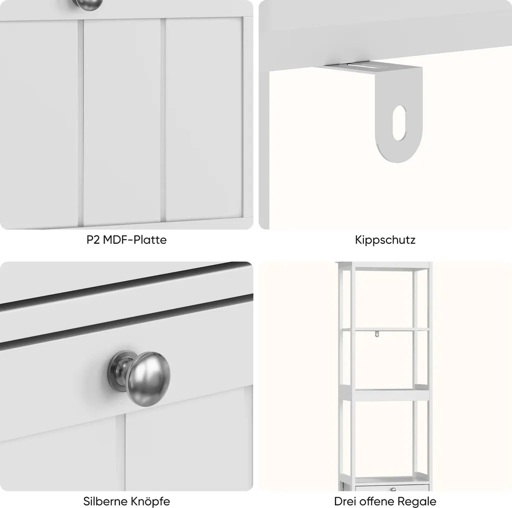 Dites adieu au désordre avec cette armoire haute 160 cm robuste et chic - 3