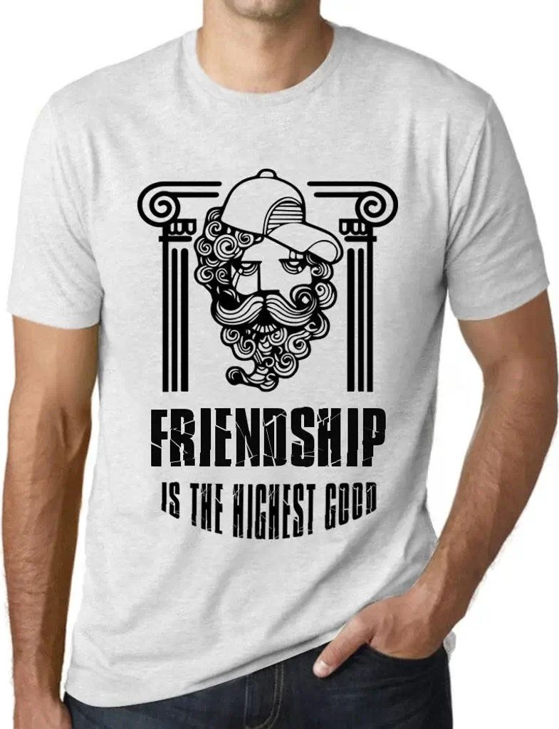 Herren Grafik T-Shirt Freundschaft ist das höchste Gut – Friendship Is The Highest Good – Öko-Verantwortlich Vintage Jahrgang Kurzarm Lustige...