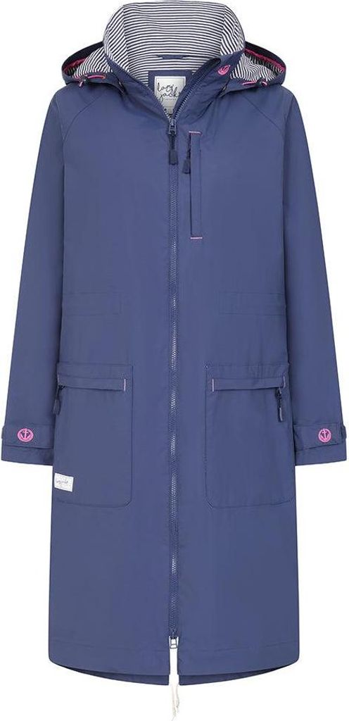Lazy Jacks - Jacke, wasserfest für Damen, Lang LJ120 (36 DE) (Dunkles Marineblau)