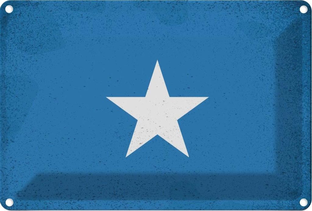 vianmo Blechschild 20x30 cm Somalia Vintage Flagge Fahne Wappen
