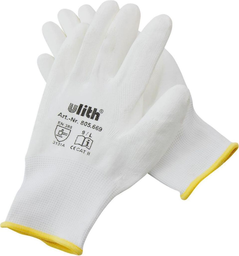 Robuste Montagehandschuhe Größe 11 Weiß - Optimaler Schutz & sicherer Grip im Handwerk