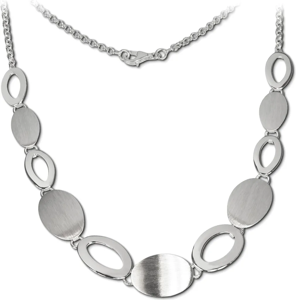 Collier Femme 45cm Argent Mat SilberDream Idéal pour Cadeau D2SDK408
