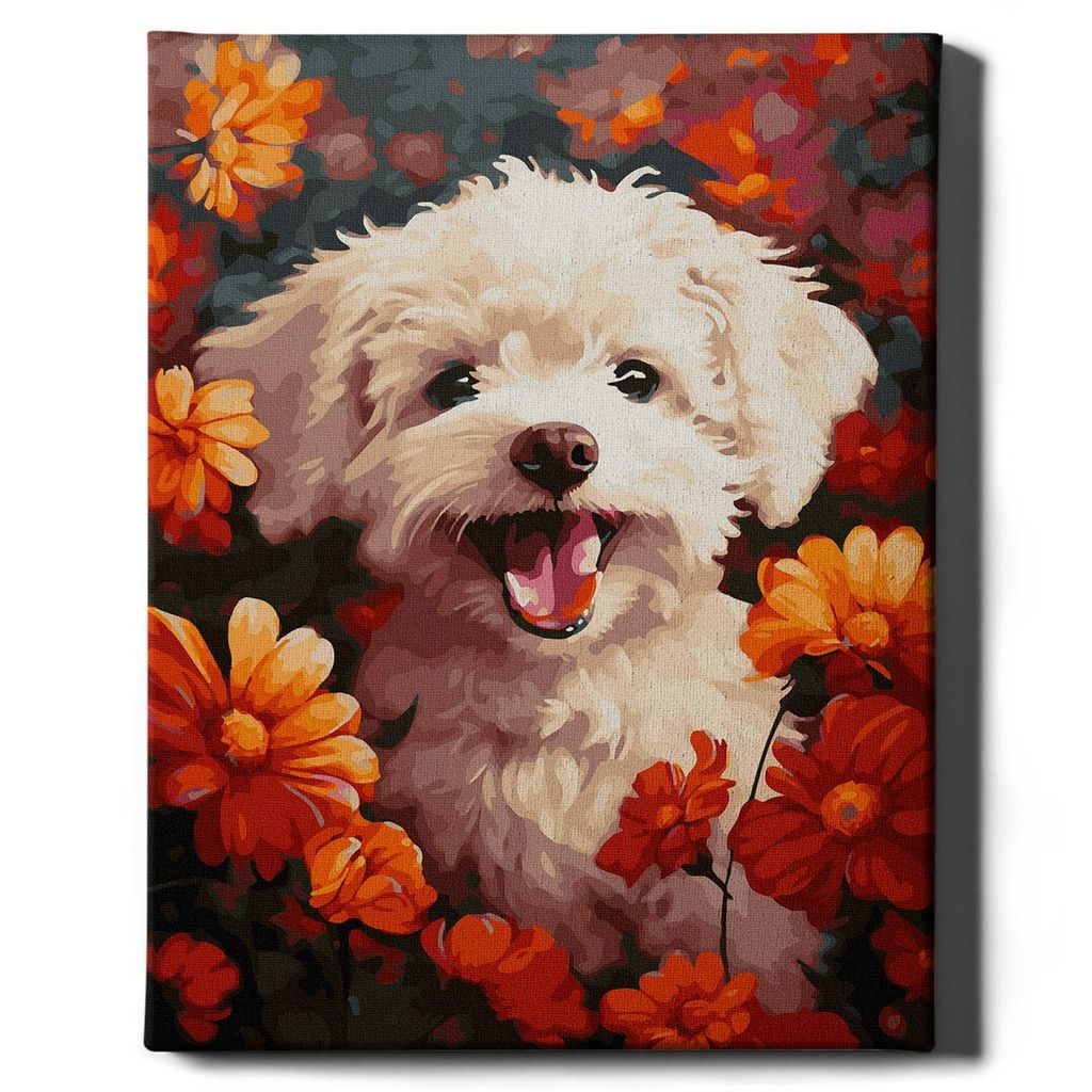 Oh Art! – Malen nach Zahlen Set Hund – 40x50cm, mit Produktbild 