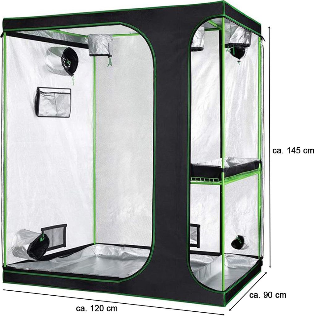 Gewächshaus Indoor Grow Pflanzenzelt Zuchtzelt Zelt Schrank Produktbild 1