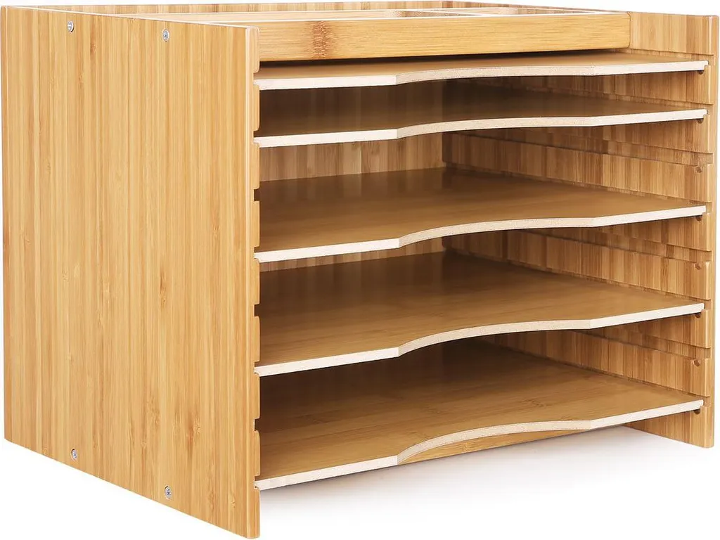 Plateau de bureau en bambou idéal pour le télétravail et setup gaming propre
