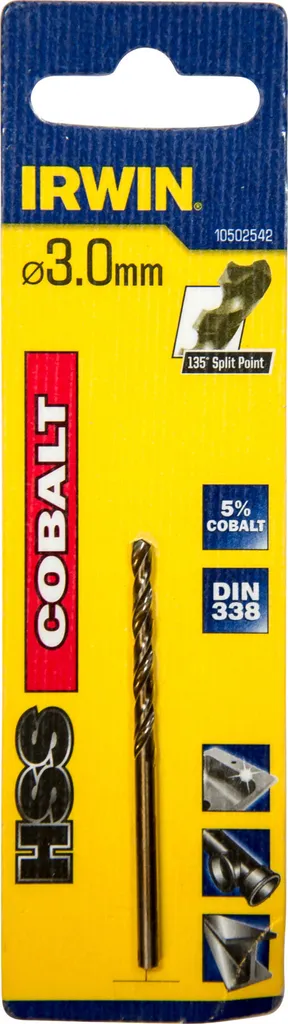 Irwin Metallbohrer HSS-Co 3,0x61x33mm