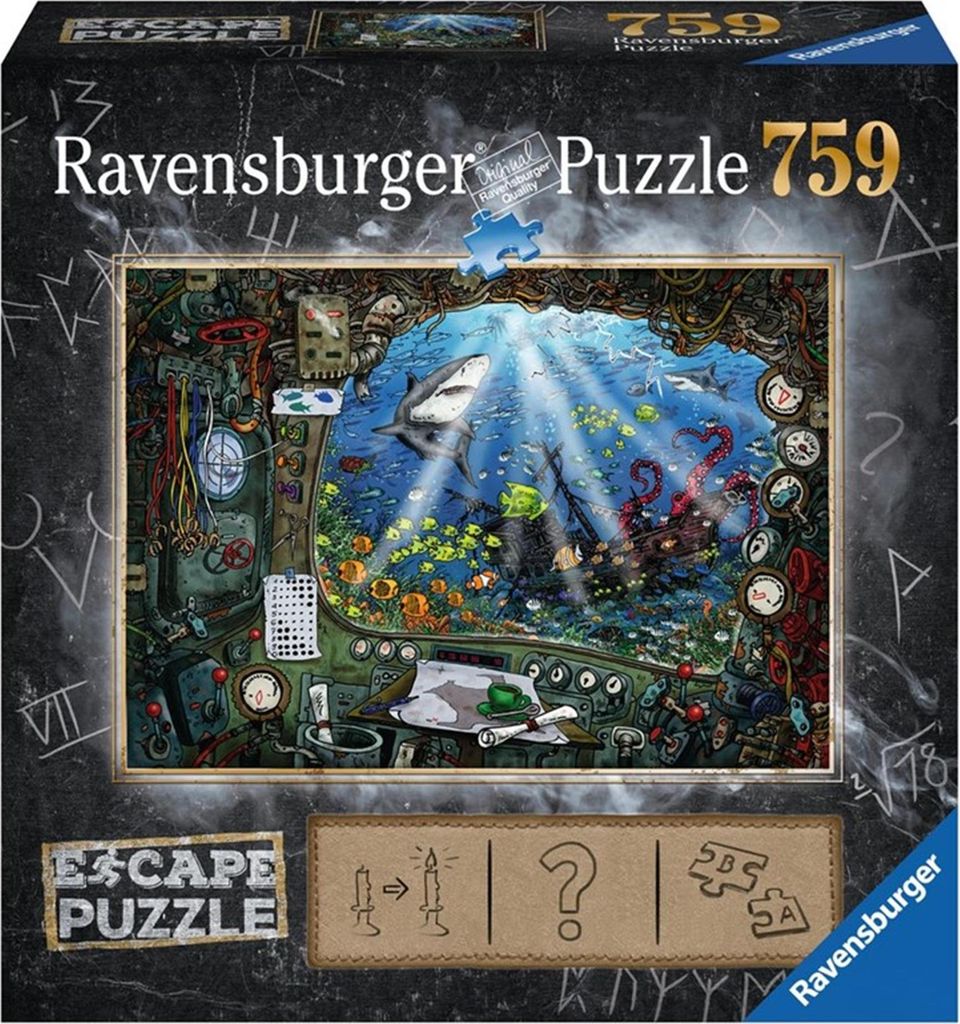Ravensburger Rätsel Puzzle Escape 4 U-Boot Submarine Unterwasser 759 Teile