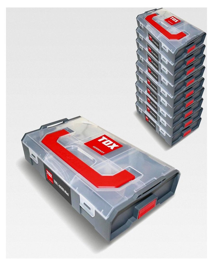 Sortimentskoffer L-BOXX Mini Set, stapelbar und verklickbar, unterteilbar in 6 Fächer, übersichtliche Aufbewahrung für Dübel und Schrauben, Set...