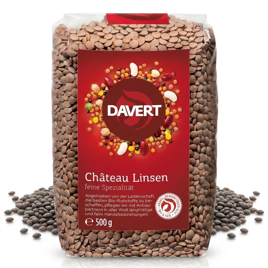 Davert  Braune Tellerlinsen 500g - 1 Beutel Produktbild 