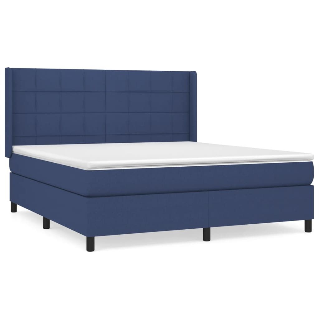 "WINTER SALE"Boxspringbett/bettgestell - Bettrahmen - Doppelbett - mit Matratze Blau 160x200 cm Stoff - Polsterbett Klassische Betten NEU8363709