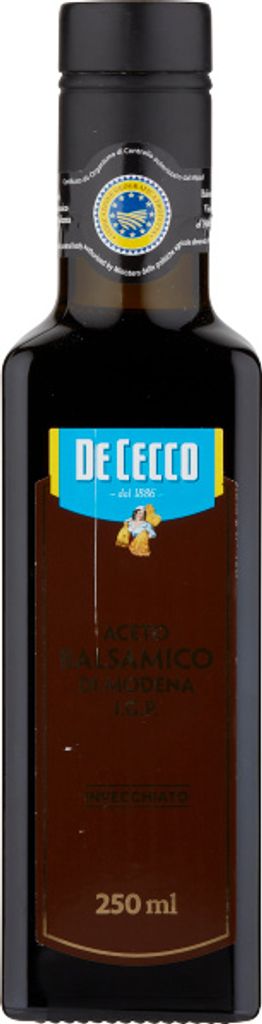 De Cecco Aceto Balsamico di Modena IGP 250ml - Italienischer Balsamessig - Gereift in Eichenfässern - Ideal für Salate & Marinaden -