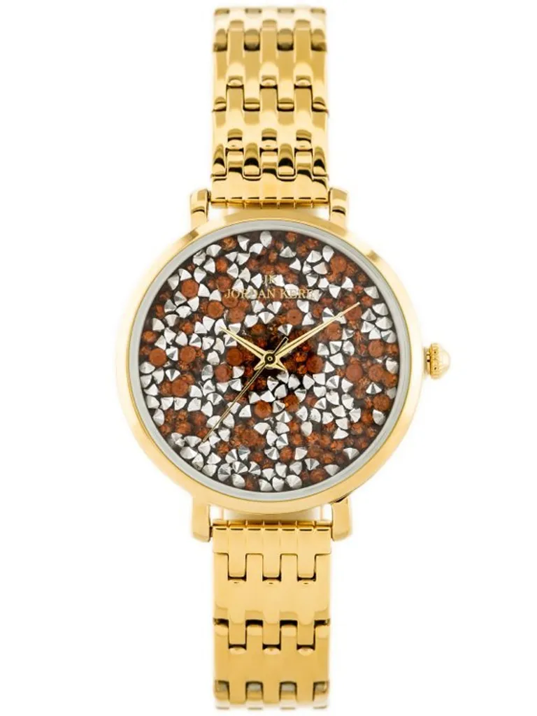 Montre Bracelet Analogique Jordan Kerr Femme ZJ926E Or et Orange Lumineux