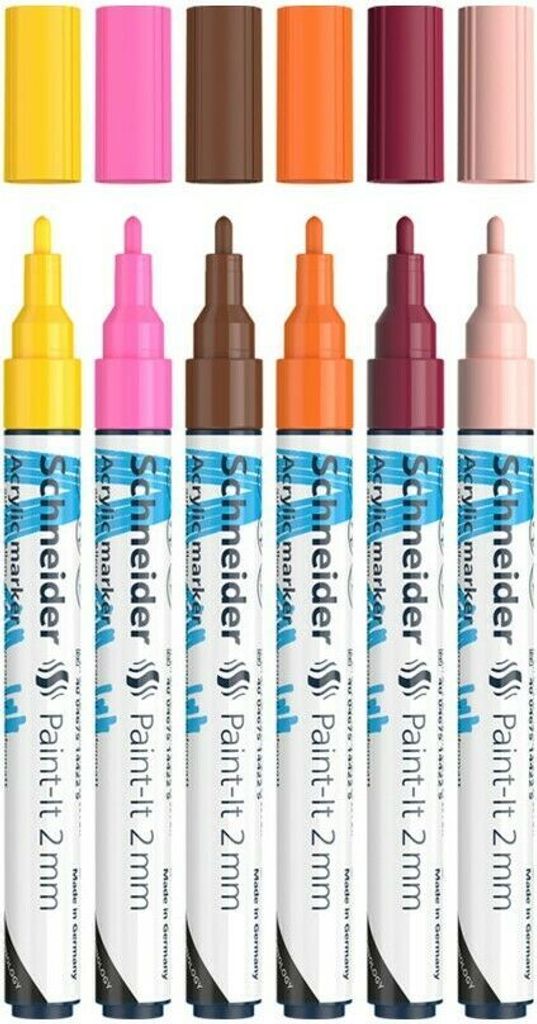 Schneider Paint-It 310 V3 Acrylstifte farbsortiert 2,0 mm, 6 St.
