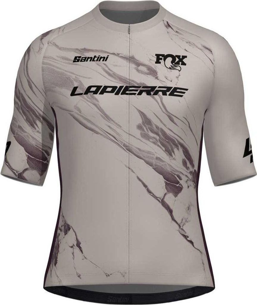 Santini Lapierre 2025 Kurzarm-radtrikot Grau 2XL Mann Grau 2XL