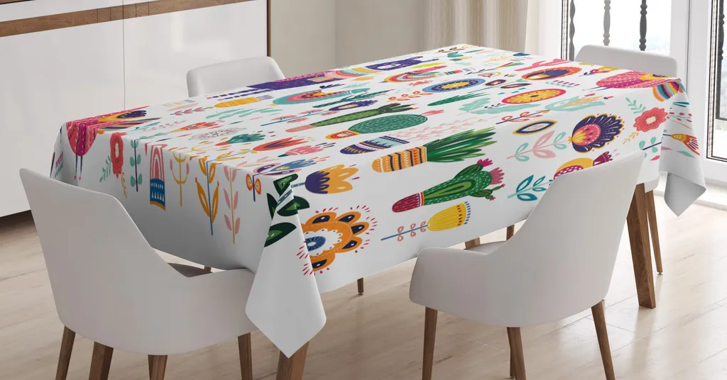Tovaglia Design Alpaca Multicolore ABAKUHAUS 140x170 cm Lavabile