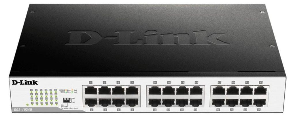 D-Link DGS-1024D, Nespravované, Gigabit Ethernet Obrázek produktu 
