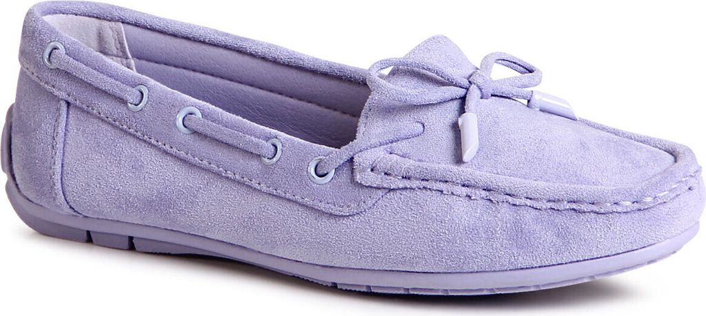 topschuhe24 2963 Damen Velours Mokassins Komfort Slipper Schleife, Farbe:Lila, Größe:38 EU