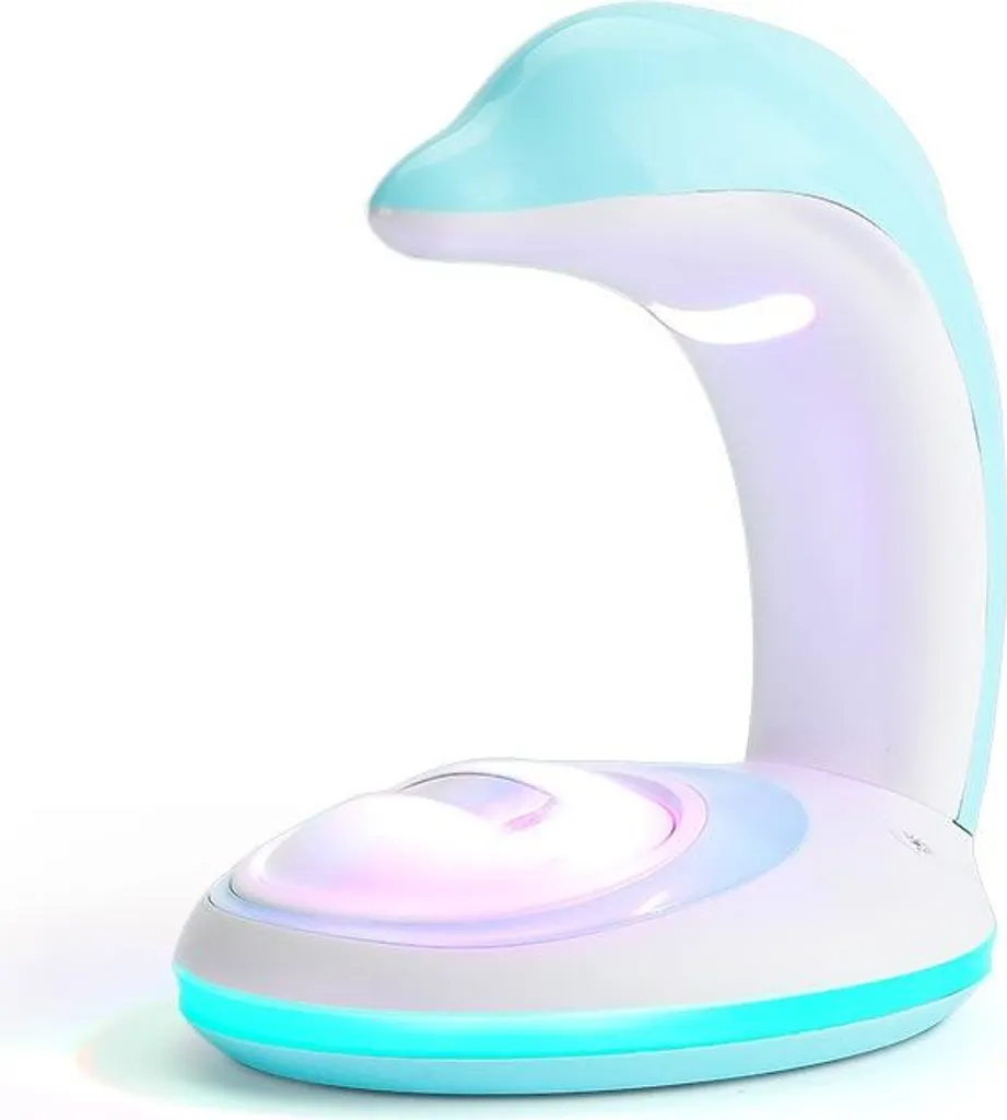 Lampe dauphin bleue projection arc-en-ciel luminaire festif sans fil