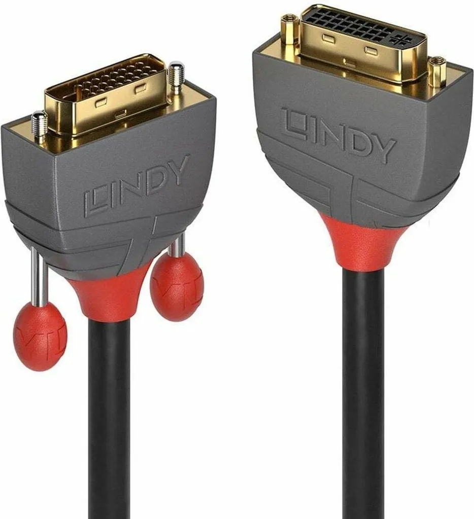 Câble d'extension DVI-D mâle femelle Lindy Anthra Line de 2 mètres