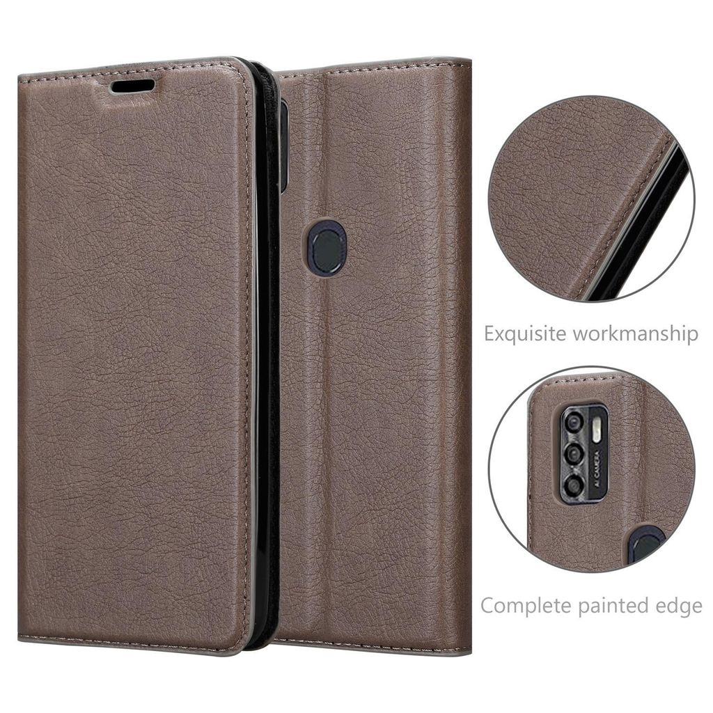 Cadorabo Custodia Libro Portafoglio Per ZTE Blade A7 2020 – Rossa Con Tasche E Chiusura Magnetica