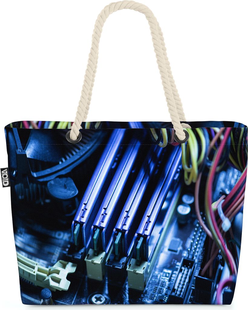 VOID Speicher CPU Technik Rechner Strandtasche Shopper Produktbild 