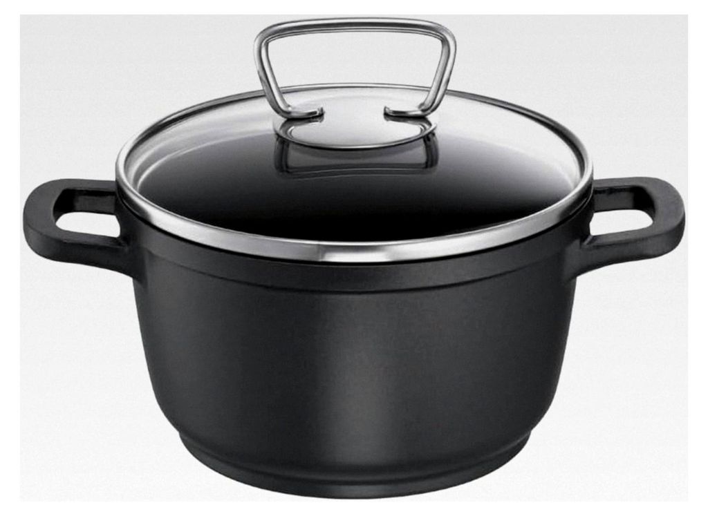 Mini-Fleischtopf Filou, 14 cm, 1,20 l, Edelstahl, Schwarz