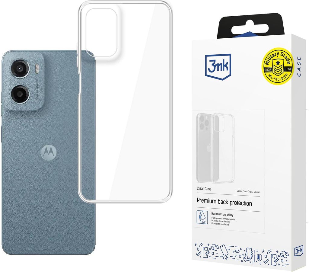 3mk Schutzhülle Clear Case Cover für Motorola Moto G05/E15 G4 transparent Backcover