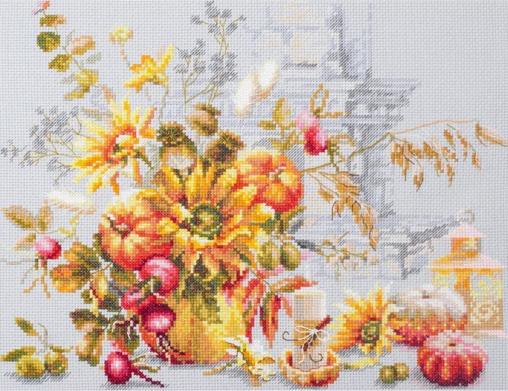 Magic Needle Zweigart Edition Kreuzstich Set "Herbstimprovisation", Zählmuster, 32x25cm