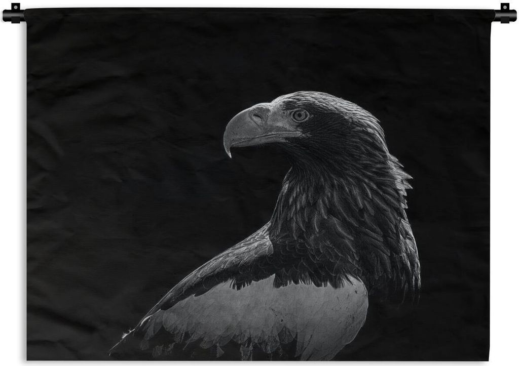 MuchoWow Wandteppich Wandbehang Adler - Nahaufnahme - Schnabel 120x90 cm Tapisserie Dekoration Wandtuch - Wohnen - Aufhänger für die Wand