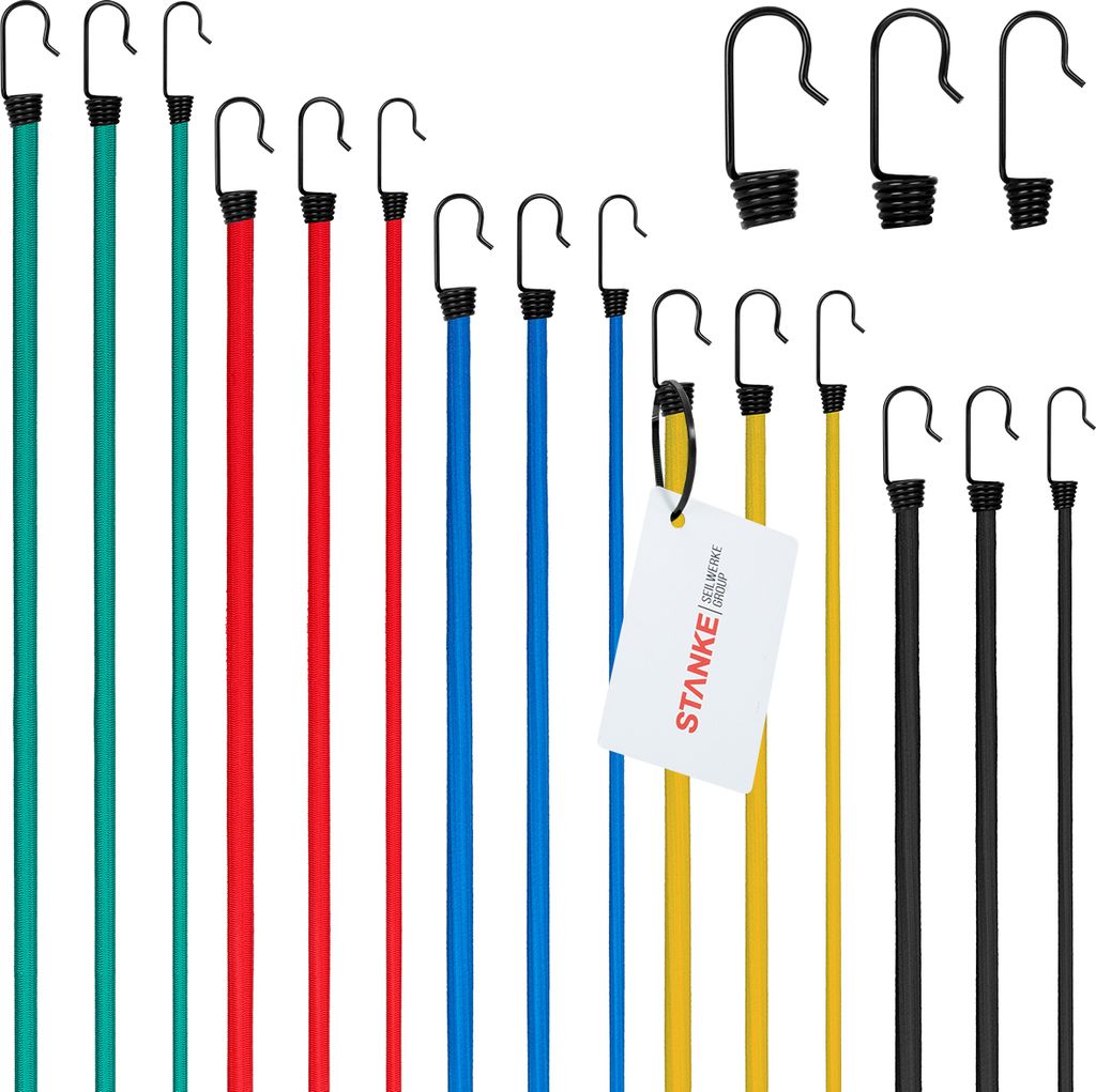 Seilwerk STANKE Expanderhaken Spiralhaken für Expanderseil 10 mm Planenspanner Gepäckspanner, 10 Stück