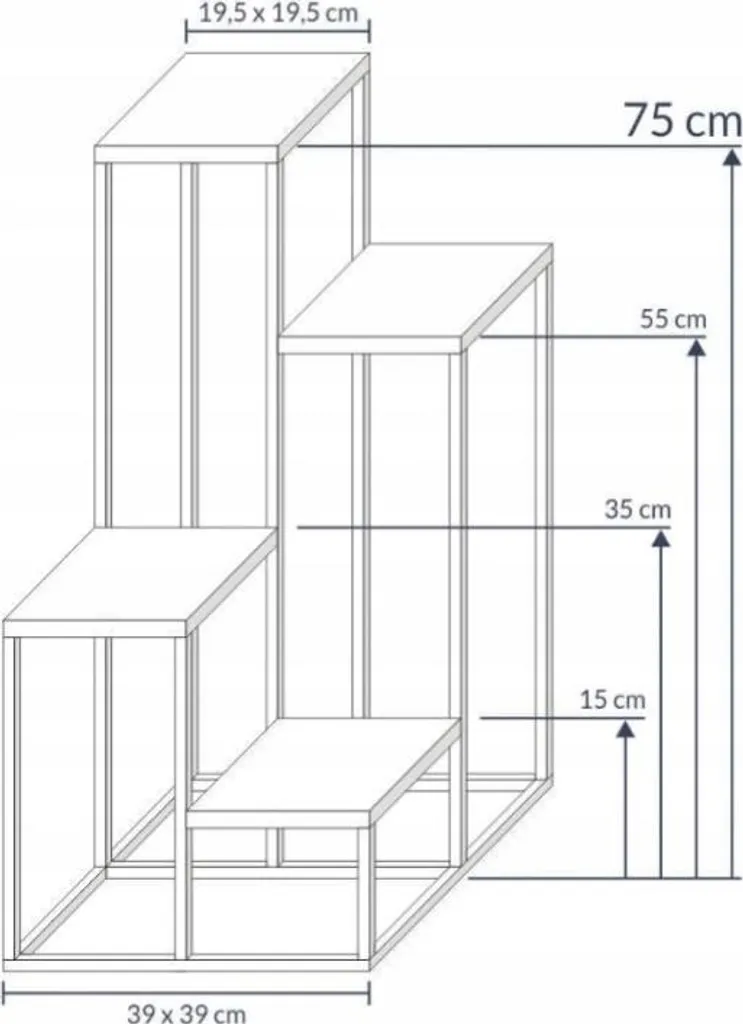 Support fleurs stable blanc Loft pour protéger vos sols et plantes - 2