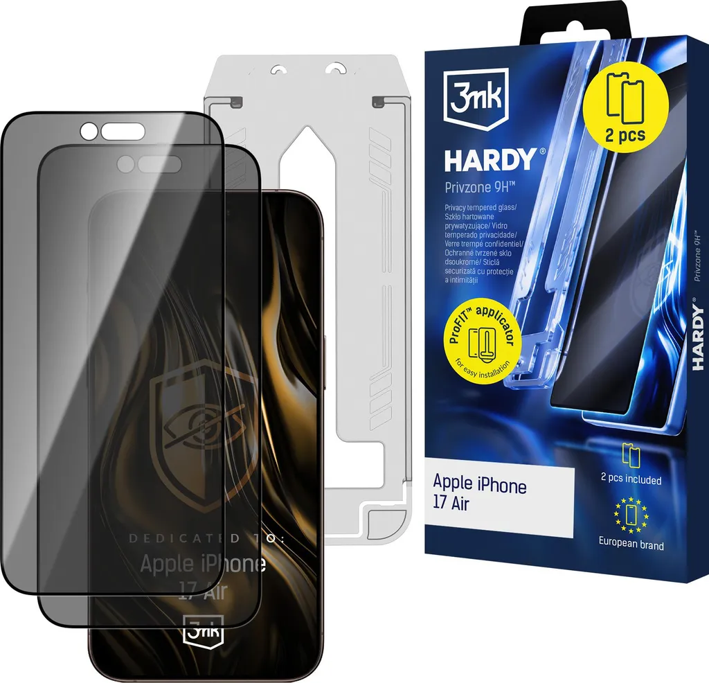 Pack 2 Verres Trempés 3mk Hardy Privzone 9H pour Apple iPhone Air