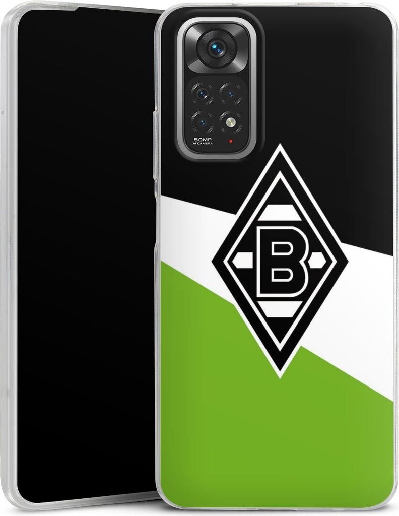 DeinDesign Slim Hülle für Xiaomi Redmi Note 11 4G Silikon Case Ultra Dünn Handyhülle Borussia Mönchengladbach Gladbach Offizielles Lizenzprodukt