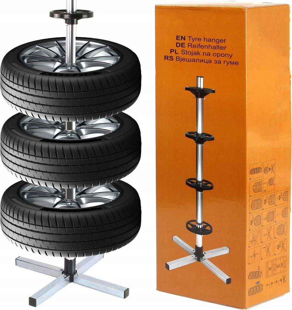 KRAFT&DELE | Felgenbaum, 100kg, für 4 PKW-Felgen oder Reifen, Reifenbaum, Reifenständer