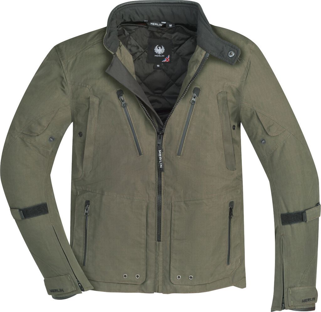 Merlin Exile D3O Explorer Motorrad Textiljacke, dunkles khaki, 3XL